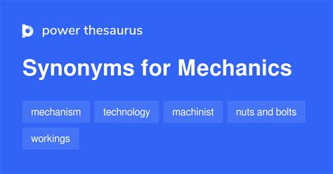 mechanic synonym